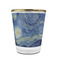 The Starry Night (Van Gogh 1889) Glass Shot Glass - With gold rim - FRONT