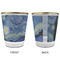 The Starry Night (Van Gogh 1889) Glass Shot Glass - with gold rim - APPROVAL