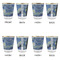 The Starry Night (Van Gogh 1889) Glass Shot Glass - with gold rim - Set of 4 - APPROVAL