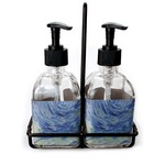 The Starry Night (Van Gogh 1889) Glass Soap & Lotion Bottle Set