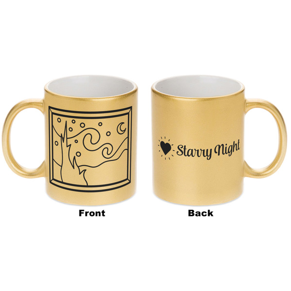The Starry Night (Van Gogh 1889) Gold Mug - Apvl
