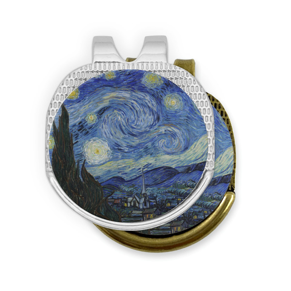 The Starry Night (Van Gogh 1889) Golf Ball Marker Hat Clip - PARENT/MAIN