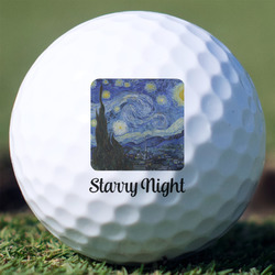 The Starry Night (Van Gogh 1889) Golf Balls - Non-Branded - Set of 3