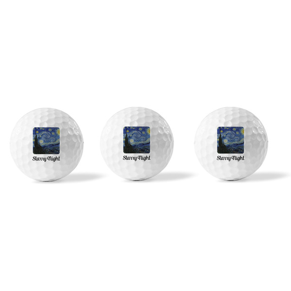 The Starry Night (Van Gogh 1889) Golf Balls - Generic - Set of 3 - APPROVAL