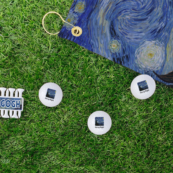 The Starry Night (Van Gogh 1889) Golf Balls - Generic - Set of 3 - LIFESTYLE