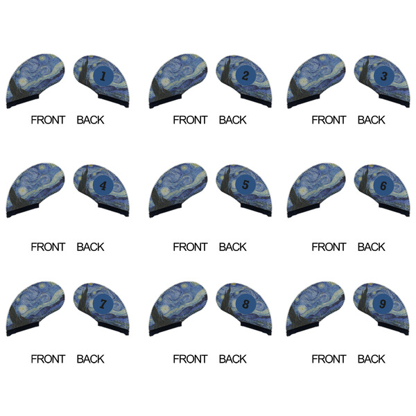 The Starry Night (Van Gogh 1889) Golf Club Covers - APPROVAL (set of 9)