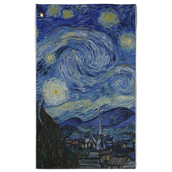 Custom The Starry Night (Van Gogh 1889) Golf Towel - Poly-Cotton Blend