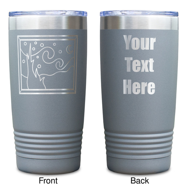 The Starry Night (Van Gogh 1889) Gray Polar Camel Tumbler - 20oz - Double Sided - Approval