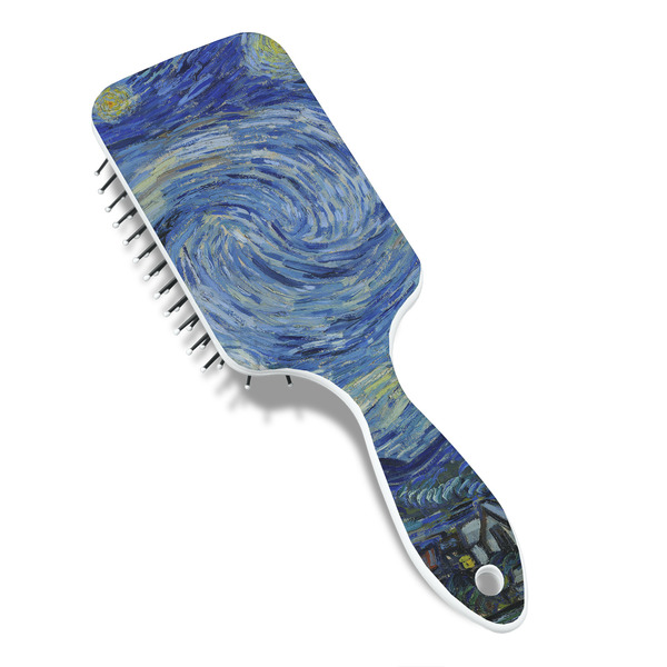 The Starry Night (Van Gogh 1889) Hair Brush - Angle View
