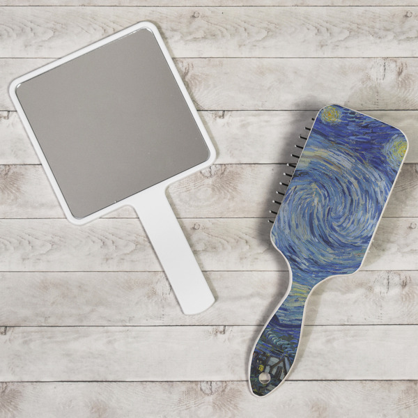 The Starry Night (Van Gogh 1889) Hair Brush - In Context