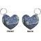 The Starry Night (Van Gogh 1889) Heart Keychain (Front + Back)