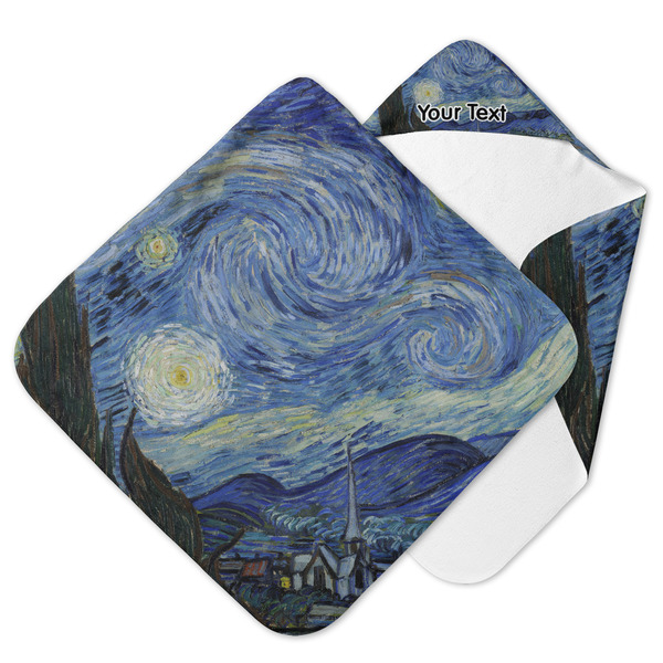Custom The Starry Night (Van Gogh 1889) Hooded Baby Towel
