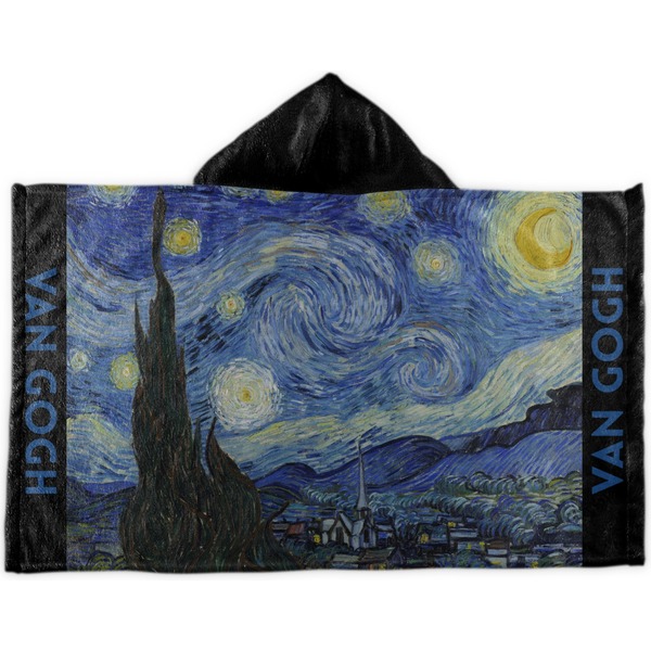 Custom The Starry Night (Van Gogh 1889) Kids Hooded Towel