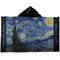 The Starry Night (Van Gogh 1889) Hooded towel