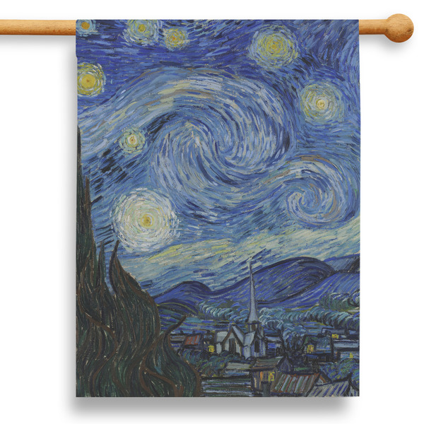 Custom The Starry Night (Van Gogh 1889) 28" House Flag - Double Sided