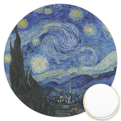 The Starry Night (Van Gogh 1889) Printed Cookie Topper - 3.25"