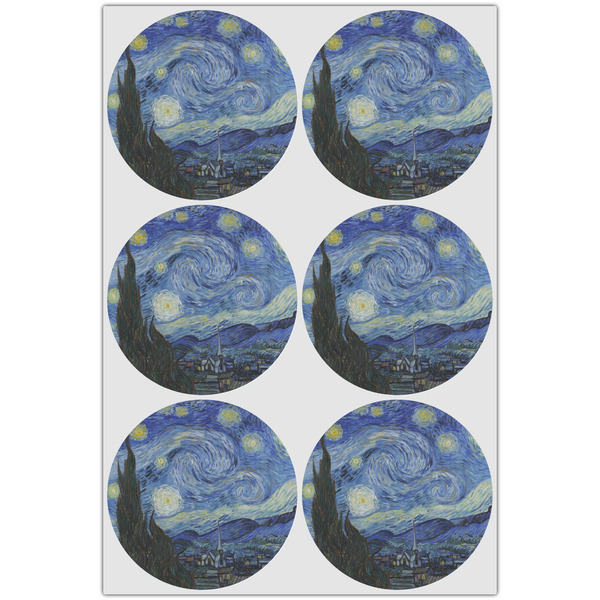 The Starry Night (Van Gogh 1889) Icing Circle - Large - Set of 6