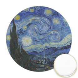 The Starry Night (Van Gogh 1889) Printed Cookie Topper - Round