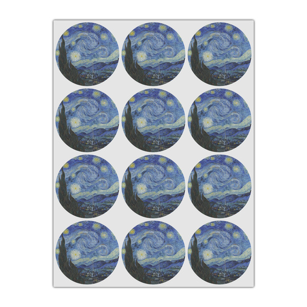 The Starry Night (Van Gogh 1889) Icing Circle - Small - Set of 12