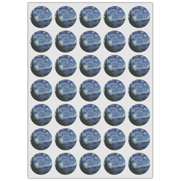 The Starry Night (Van Gogh 1889) Icing Circle - XSmall - Set of 35