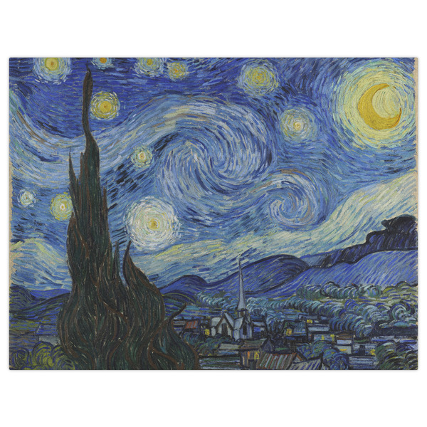 The Starry Night (Van Gogh 1889) Indoor / Outdoor Rug - 6'x8' - Front Flat