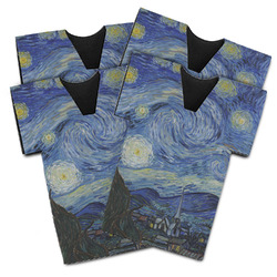 The Starry Night (Van Gogh 1889) Jersey Bottle Cooler - Set of 4