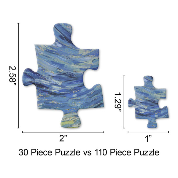The Starry Night (Van Gogh 1889) Jigsaw Puzzle - Piece Comparison