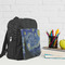 The Starry Night (Van Gogh 1889) Kid's Backpack - Lifestyle