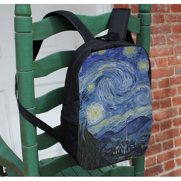 The Starry Night (Van Gogh 1889) Kids Backpack - In Context