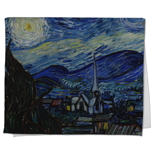 Custom The Starry Night (Van Gogh 1889) Kitchen Towel - Poly Cotton