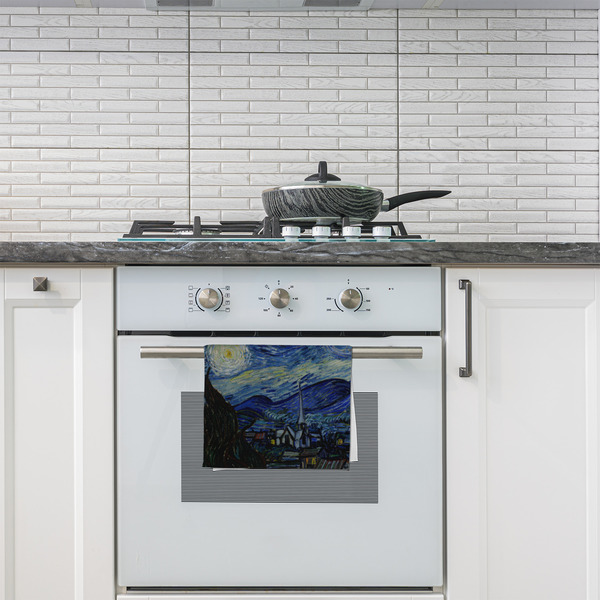 The Starry Night (Van Gogh 1889) Kitchen Towel - Poly Cotton - Lifestyle