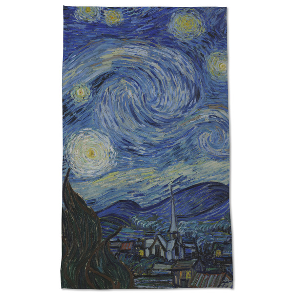 The Starry Night (Van Gogh 1889) Kitchen Towel - Poly Cotton - Full Front