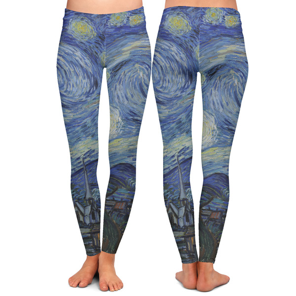 The Starry Night (Van Gogh 1889) Ladies Leggings - Front and Back