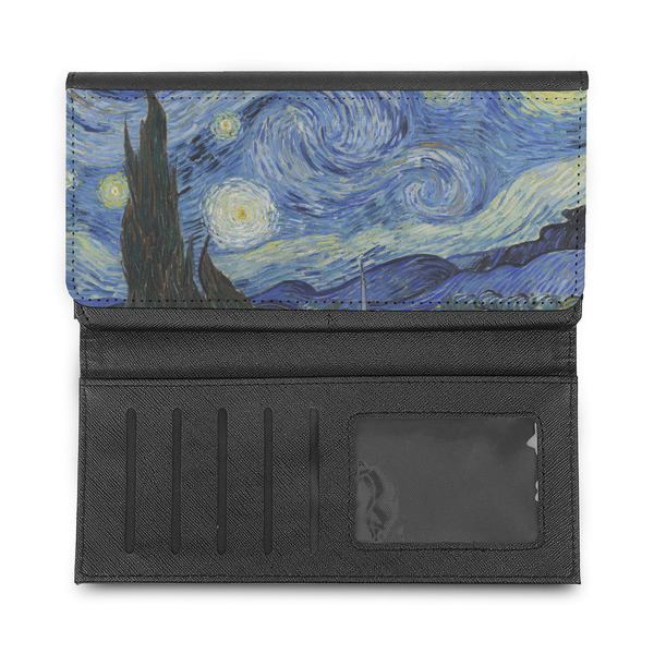 The Starry Night (Van Gogh 1889) Ladies Wallet - Half Way Open