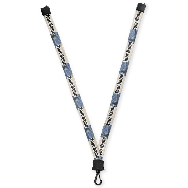 Custom The Starry Night (Van Gogh 1889) Lanyard