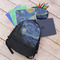 The Starry Night (Van Gogh 1889) Large Backpack - Black - With Stuff