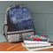 The Starry Night (Van Gogh 1889) Large Backpack - Gray - On Desk