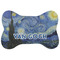 The Starry Night (Van Gogh 1889) Bone Shaped Dog Food Mat (Large)