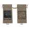 The Starry Night (Van Gogh 1889) Large Burlap Gift Bags - Front & Back