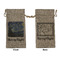 The Starry Night (Van Gogh 1889) Large Burlap Gift Bag - Front & Back