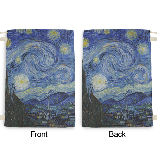 The Starry Night (Van Gogh 1889) Large Laundry Bag - Front & Back View