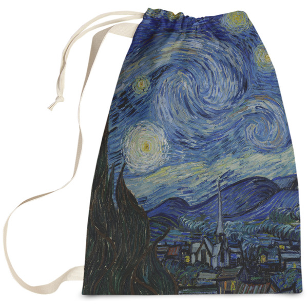 Custom The Starry Night (Van Gogh 1889) Laundry Bag