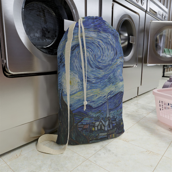 The Starry Night (Van Gogh 1889) Large Laundry Bag - In Context