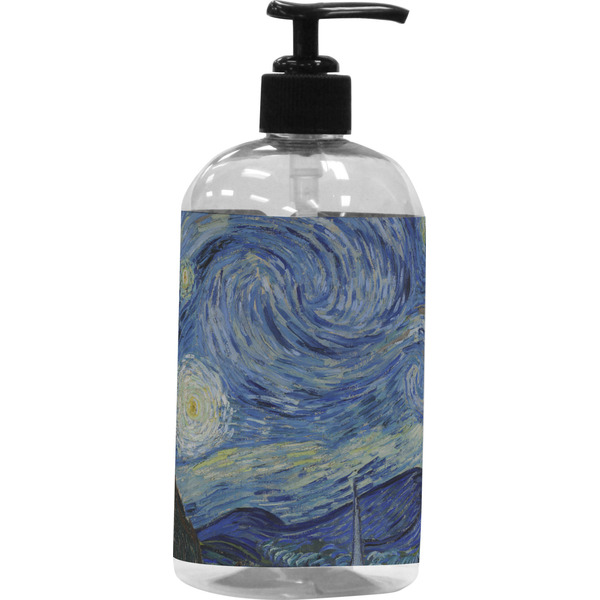 Custom The Starry Night (Van Gogh 1889) Plastic Soap / Lotion Dispenser