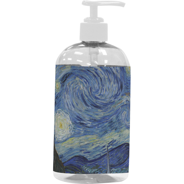 Custom The Starry Night (Van Gogh 1889) Plastic Soap / Lotion Dispenser (16 oz - Large - White)