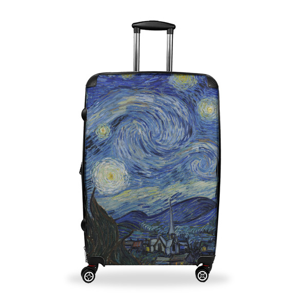 Custom The Starry Night (Van Gogh 1889) Suitcase - 28" Large - Checked