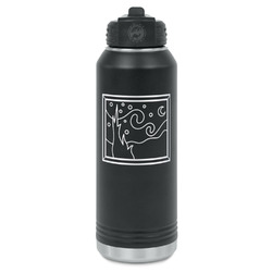 The Starry Night (Van Gogh 1889) Water Bottles - Laser Engraved - Front & Back