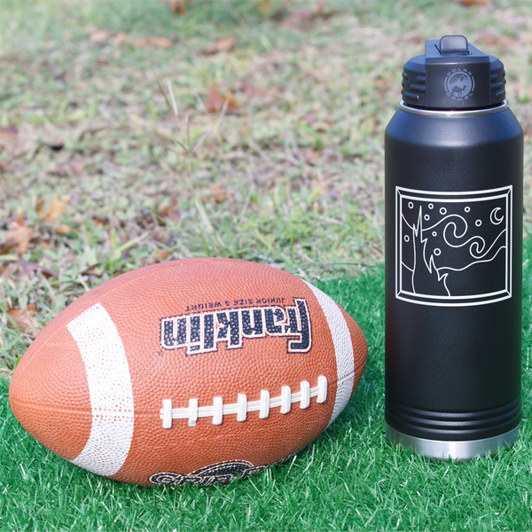 The Starry Night (Van Gogh 1889) Laser Engraved Water Bottles - In Context