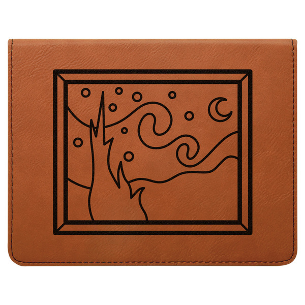 The Starry Night (Van Gogh 1889) Leatherette 4-Piece Wine Tool Set Flat