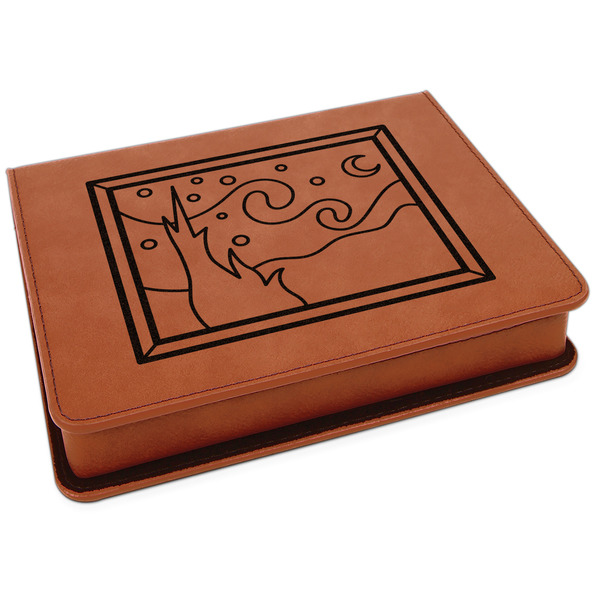 Custom The Starry Night (Van Gogh 1889) Leatherette 4-Piece Wine Tool Set